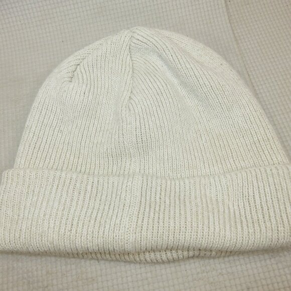 Adidas Unisex Trefoil Logo Knit Cuffed Beanie Cream Knit Cap Acrylic Hat OS - Picture 4 of 7